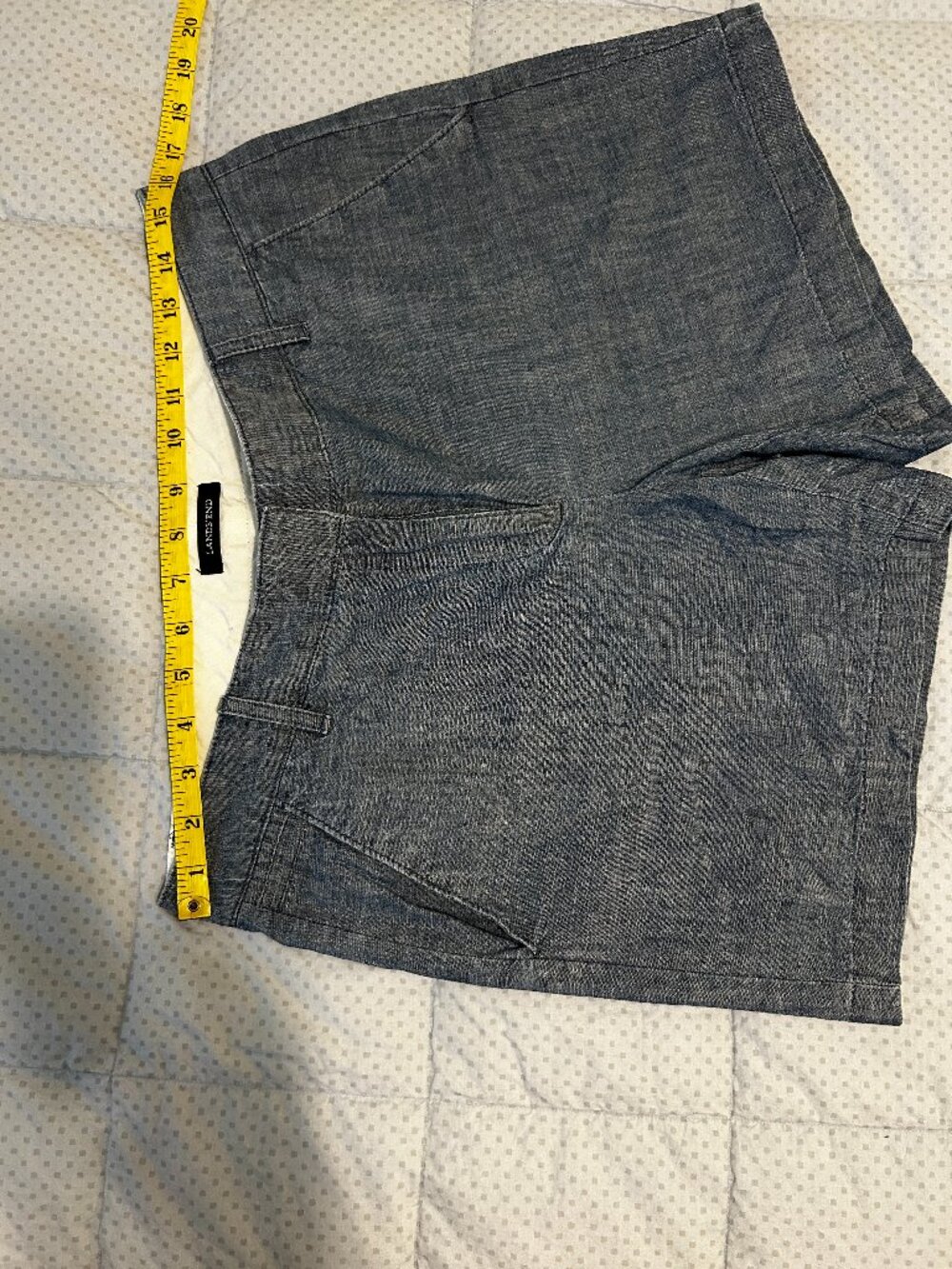 Lands End 6 Tall Low Rise Chambray Shorts